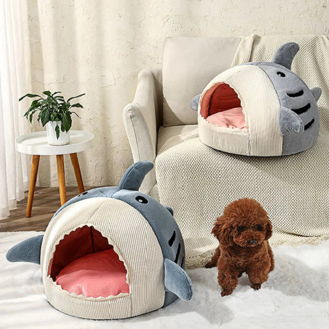 Luxury Plush Shark Pet Bed